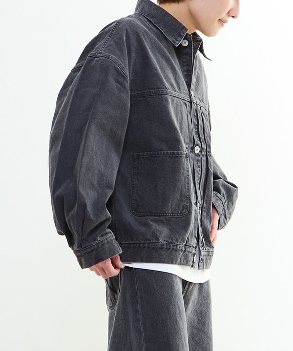 【KURO】DENIM JACKET/ GREY 詳細画像 9