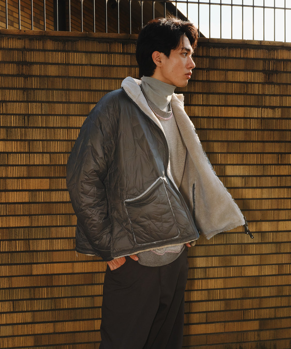 【TAION】MILITARY STAR★ QUILTING ＆ BOA REVERSIBLE STAND JACKET(UNISEX) 詳細画像 5