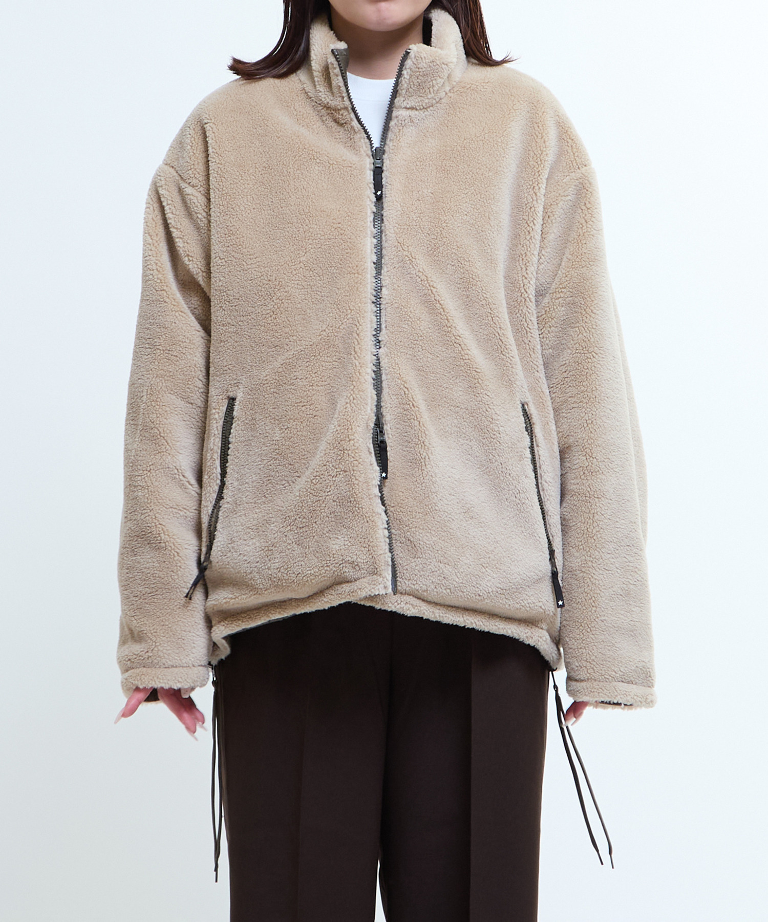 Twill Over Jacket アイボリー サイズ38 EsQualo Jacket bomber tweed