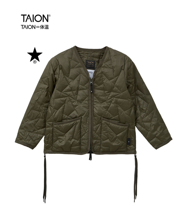 【TAION】MILITARY STAR★ QUILTING JACKET(KIDS) 詳細画像 オリーブ 1