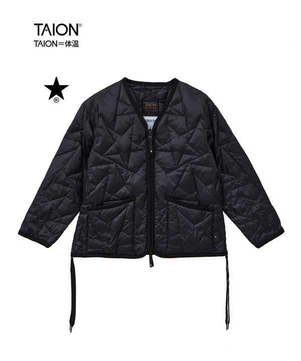 【TAION】MILITARY STAR★ QUILTING JACKET(KIDS) 詳細画像 ブラック 1