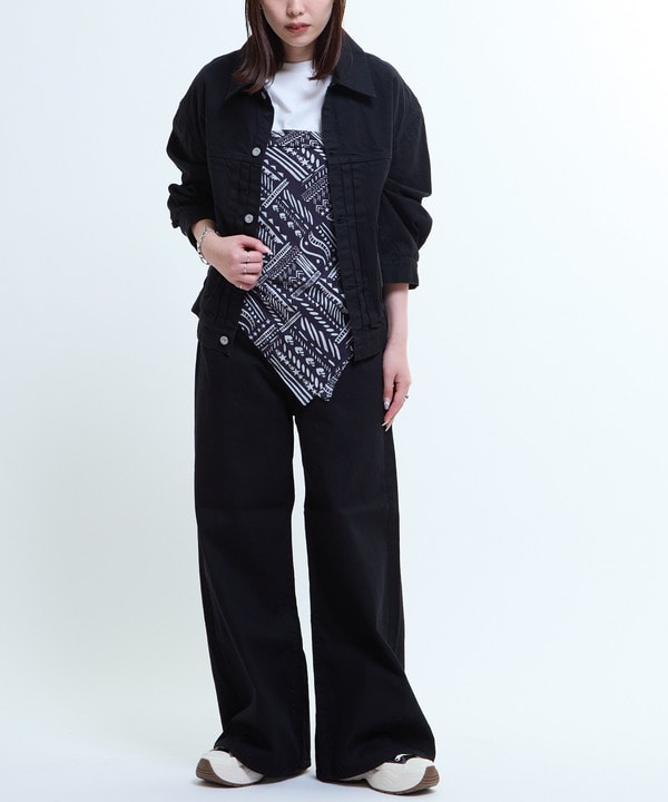 【KURO】WIDE DENIM PANTS / BLACK 詳細画像 15