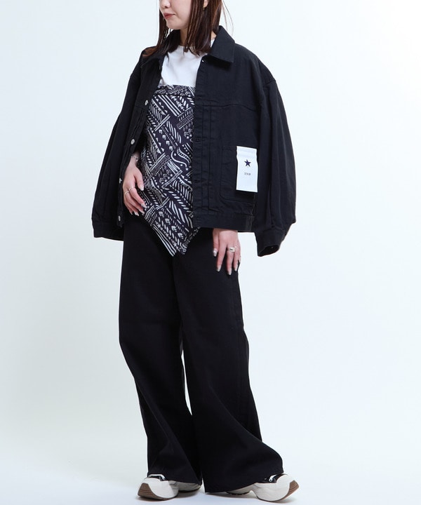 【KURO】WIDE DENIM PANTS / BLACK 詳細画像 17