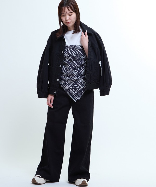 【KURO】WIDE DENIM PANTS / BLACK 詳細画像 18