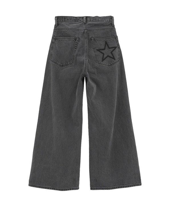 【KURO】WIDE DENIM PANTS / GREY 詳細画像 1