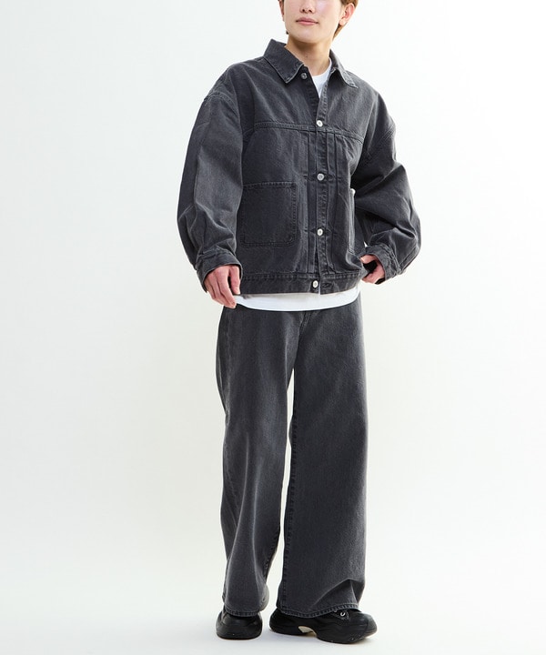 くうです KURO】WIDE DENIM PANTS / GREY｜CONVERSE TOKYO (コンバース