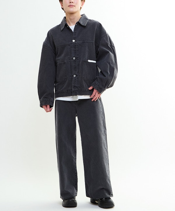 【KURO】WIDE DENIM PANTS / GREY 詳細画像 11