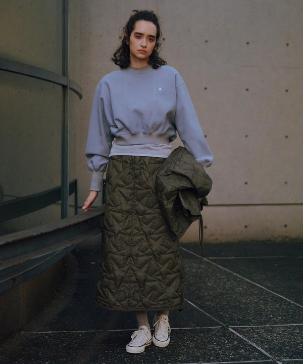【TAION】MILITARY STAR★ QUILTING SKIRT 詳細画像 1