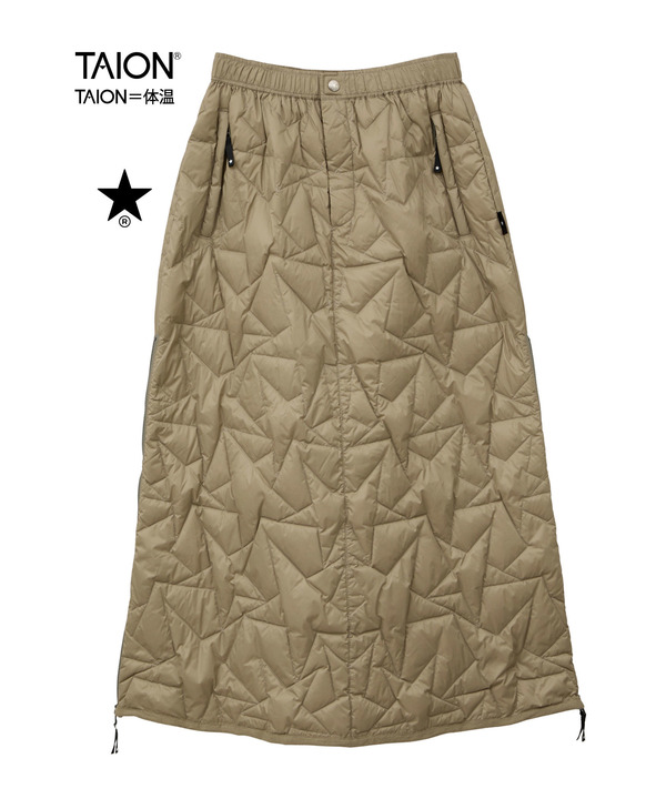 【TAION】MILITARY STAR★ QUILTING SKIRT 詳細画像 ベージュ 1