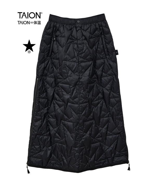 【TAION】MILITARY STAR★ QUILTING SKIRT 詳細画像 ブラック 1