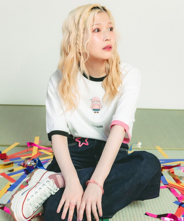 アニメ【ぼっち・ざ・ろっく！】【HUMAN ROBOT】GRAPHIC RINGER TEE(UNISEX) 詳細画像 7