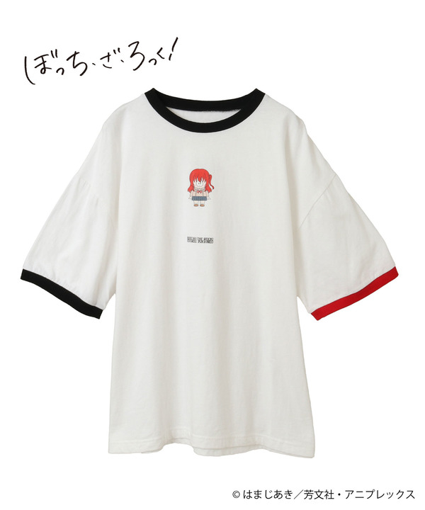 アニメ【ぼっち・ざ・ろっく！】【HUMAN ROBOT】GRAPHIC RINGER TEE 詳細画像 レッド 1