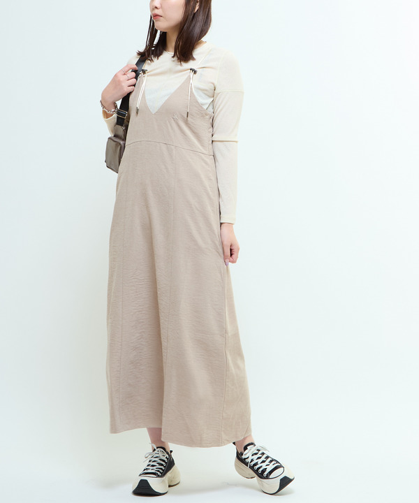 PEACH POPLIN CAMISOLE DRESS 詳細画像 5