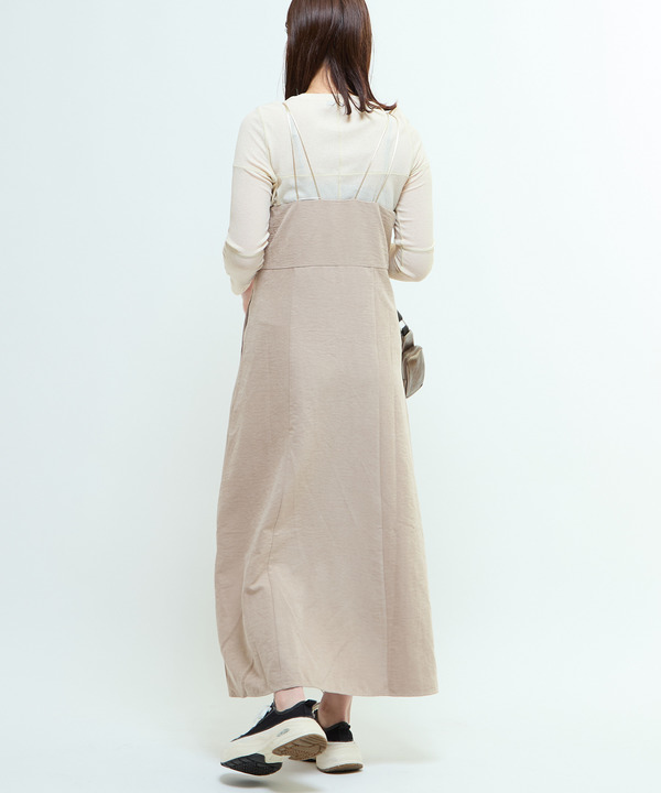 PEACH POPLIN CAMISOLE DRESS 詳細画像 7
