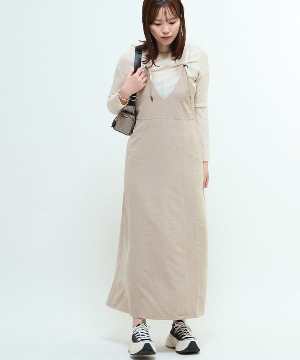 PEACH POPLIN CAMISOLE DRESS 詳細画像 ベージュ 1