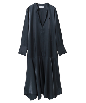SATIN DRAPED DRESS