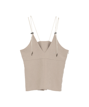 PEACH POPLIN CAMISOLE BUSTIER