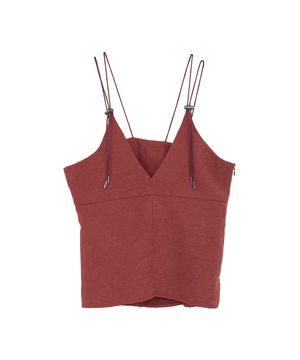 PEACH POPLIN CAMISOLE BUSTIER