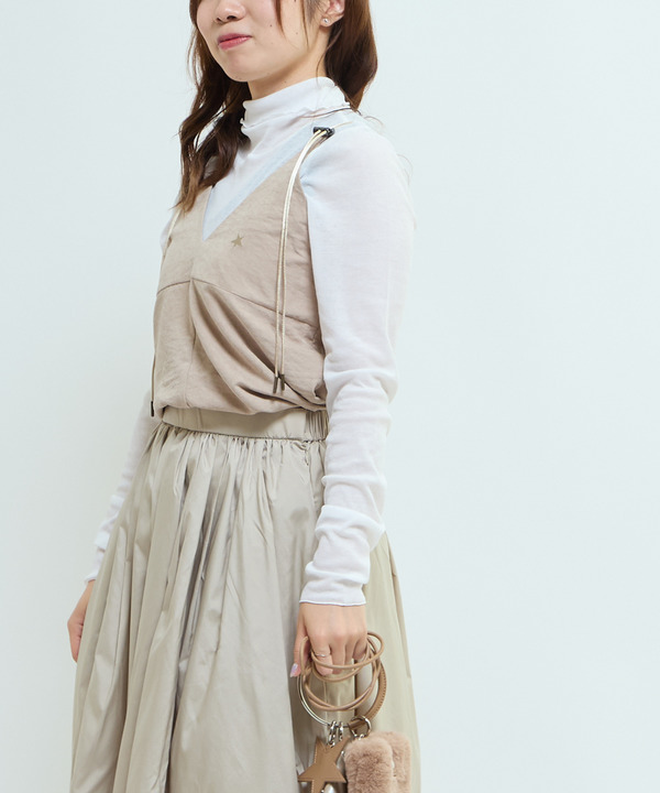 PEACH POPLIN CAMISOLE BUSTIER 詳細画像 1