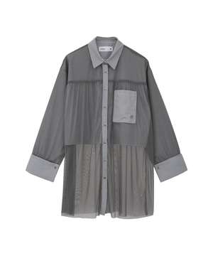 TULLE LAYERED SHIRT