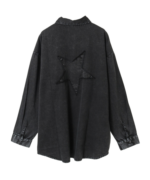 ACID WASH STAR★ PATCH OVER SHIRT 詳細画像 12