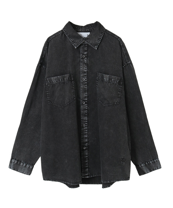 ACID WASH STAR★ PATCH OVER SHIRT 詳細画像 13