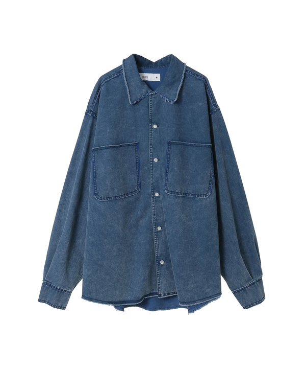 【NAVY SERIES】BACK STAR★ PATCH DENIM SHIRT 詳細画像 1