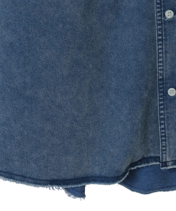 【NAVY SERIES】BACK STAR★ PATCH DENIM SHIRT 詳細画像 6