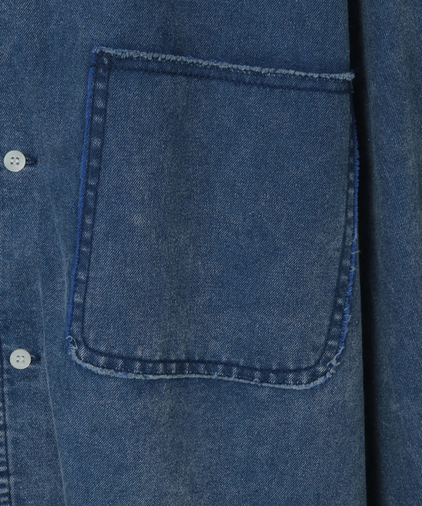 【NAVY SERIES】BACK STAR★ PATCH DENIM SHIRT 詳細画像 7