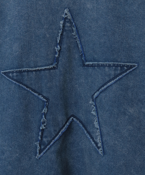 【NAVY SERIES】BACK STAR★ PATCH DENIM SHIRT 詳細画像 8