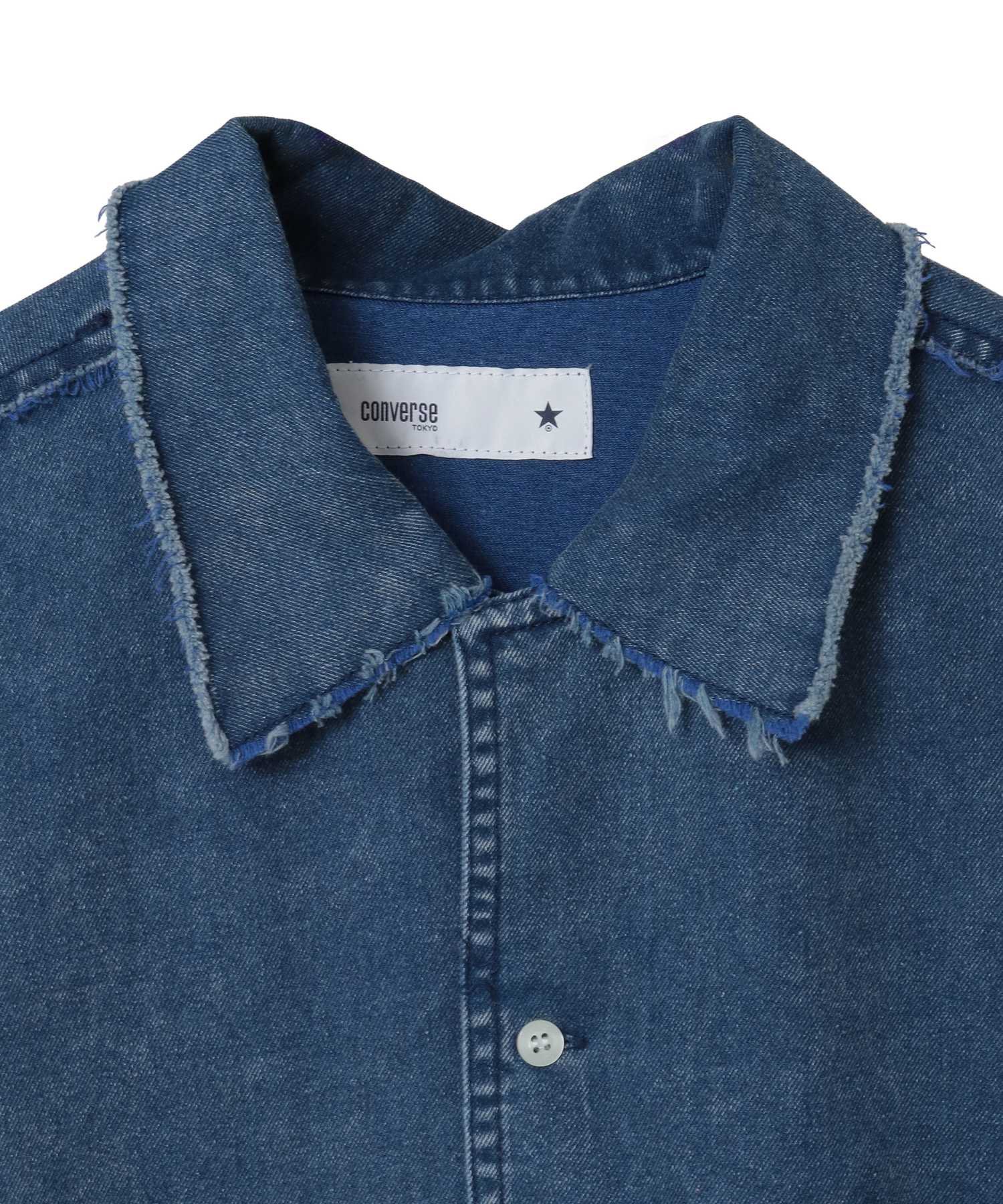 NAVY SERIES】BACK STAR☆ PATCH DENIM SHIRT｜CONVERSE TOKYO