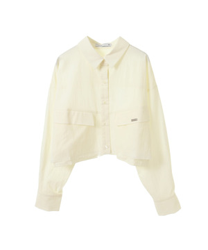 【HL】EDGE CUT CROPPED SHIRT
