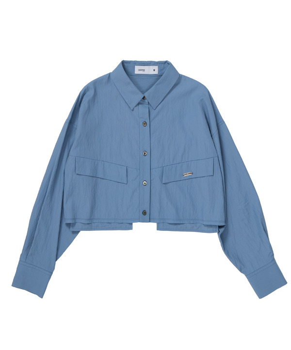 【HL】EDGE CUT CROPPED SHIRT 詳細画像 サックスブルー 1