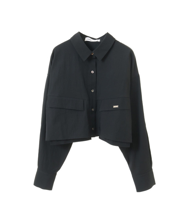 【HL】EDGE CUT CROPPED SHIRT 詳細画像 ブラック 1