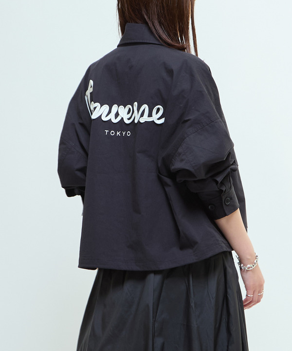 BACK SPINDLE LOGO MILITARY SHIRT JACKET 詳細画像 ブラック 1