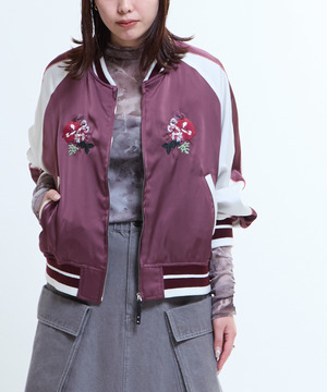 SATIN SHORT SOUVENIR JACKET