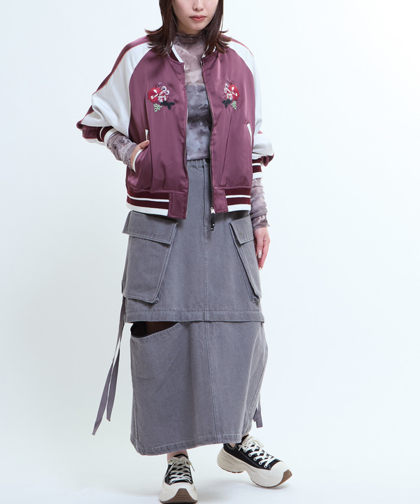 SATIN SHORT SOUVENIR JACKET 詳細画像 4