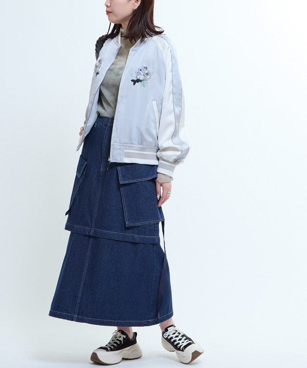 SATIN SHORT SOUVENIR JACKET 詳細画像 9