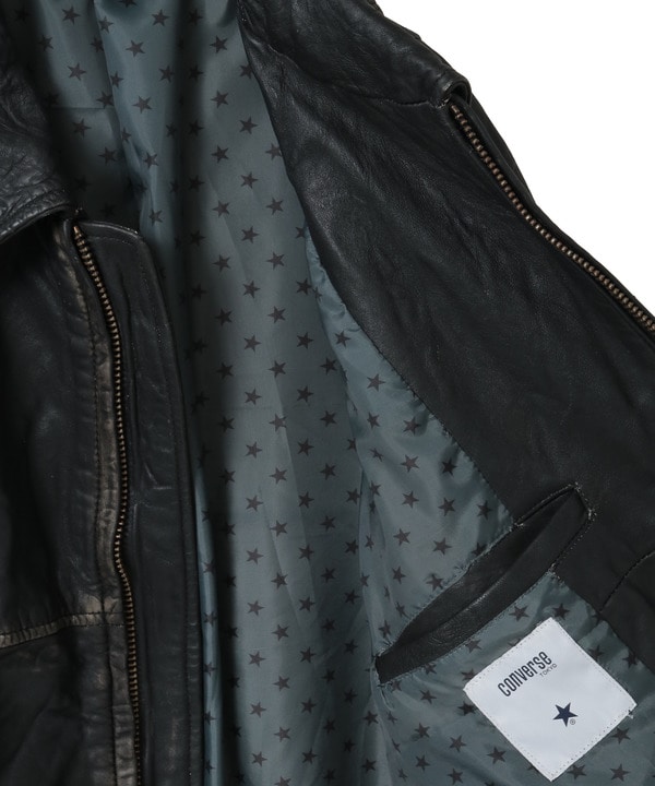 VINTAGELIKE SHEEP LEATHER ZIP BLOUSON 詳細画像 13