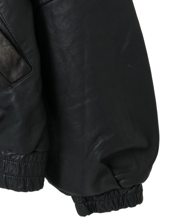 VINTAGELIKE SHEEP LEATHER ZIP BLOUSON 詳細画像 9