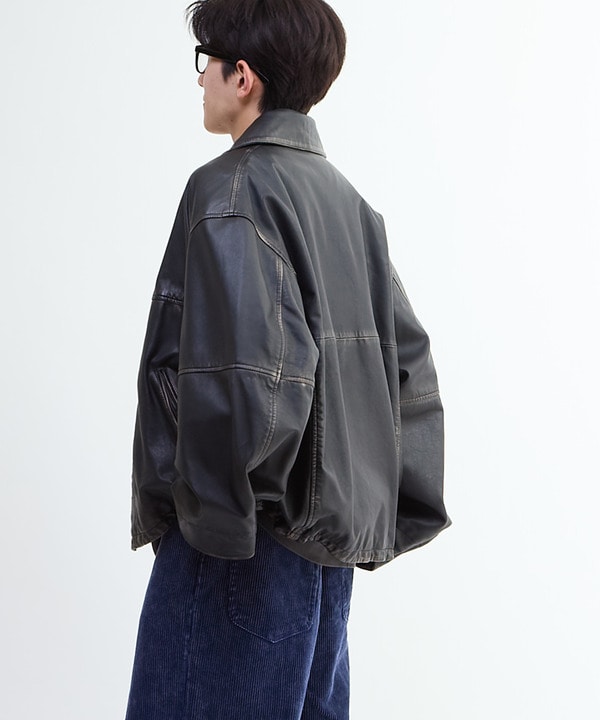 VINTAGELIKE SHEEP LEATHER JACKET 詳細画像 2
