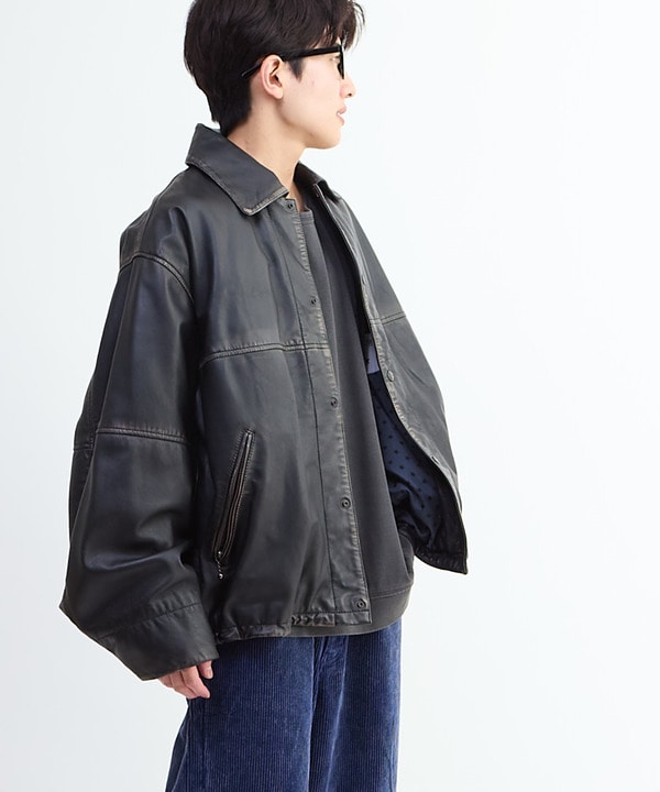 VINTAGELIKE SHEEP LEATHER JACKET 詳細画像 3