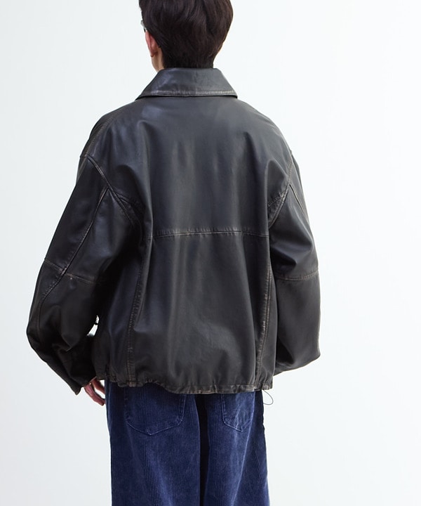 VINTAGELIKE SHEEP LEATHER JACKET 詳細画像 4