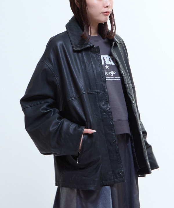 VINTAGELIKE SHEEP LEATHER JACKET 詳細画像 6