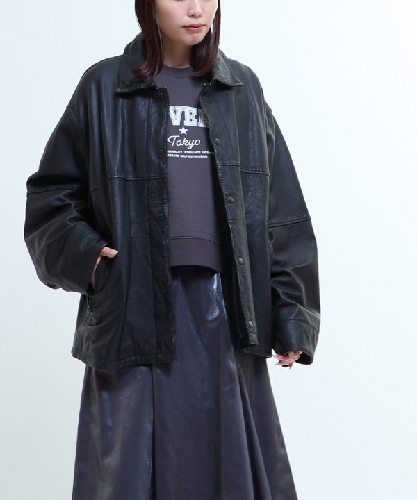 VINTAGELIKE SHEEP LEATHER JACKET 詳細画像 7