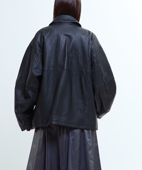 VINTAGELIKE SHEEP LEATHER JACKET 詳細画像 8