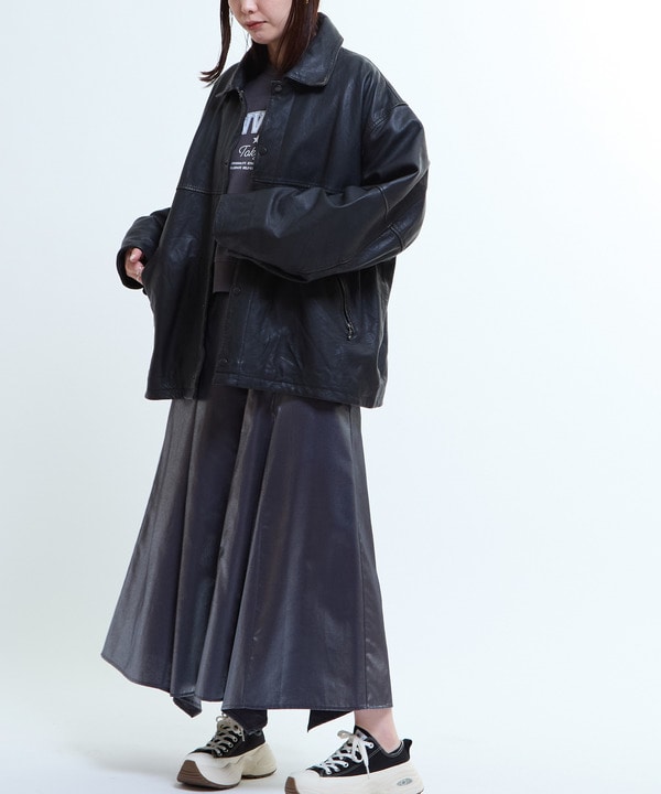 VINTAGELIKE SHEEP LEATHER JACKET 詳細画像 9