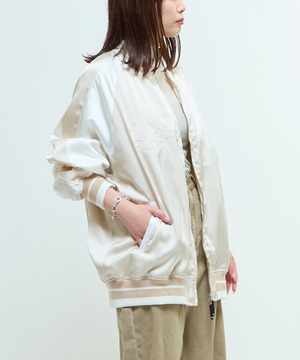 SATIN OVERSIZE SOUVENIR JACKET