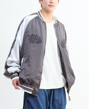 SATIN OVERSIZE SOUVENIR JACKET