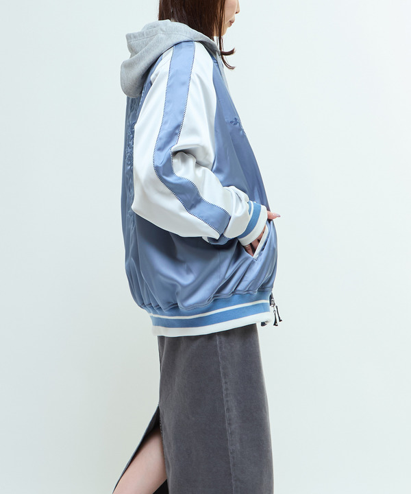 SATIN OVERSIZE SOUVENIR JACKET 詳細画像 3